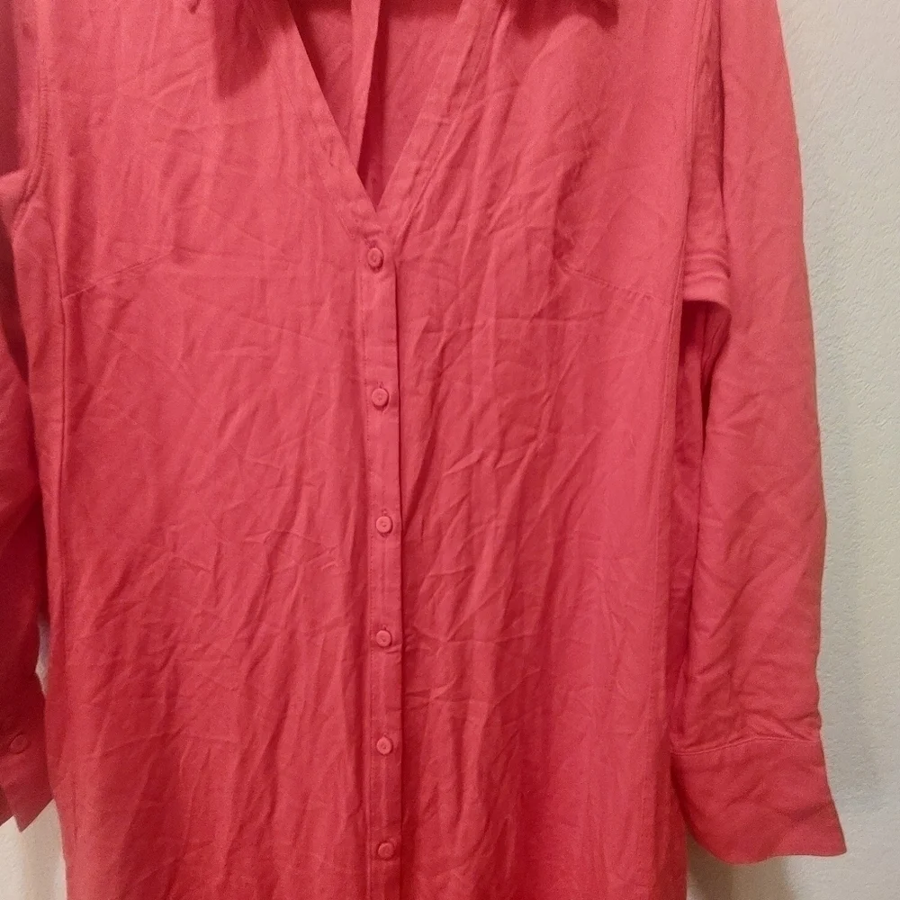 H&M Long Sleeve Maxi Button Front Shirt Dress- size M
